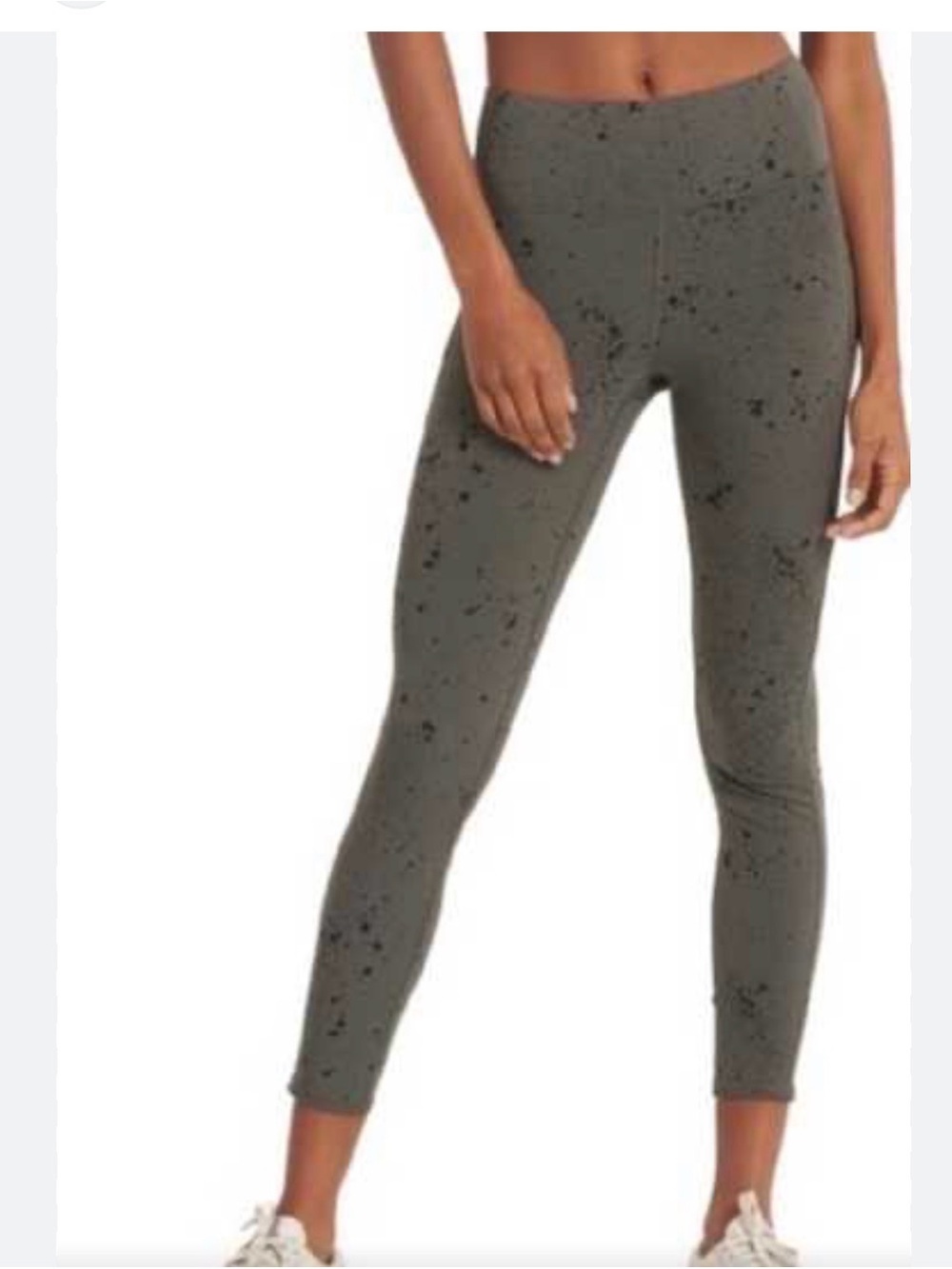 Vuori Women's Stride Legging EUC size small green with black splatter